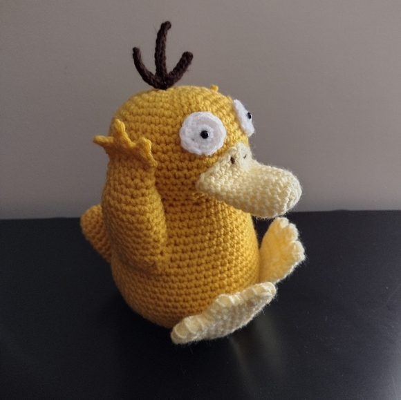 Handmade Crochet Psyduck - Picture 2 of 2